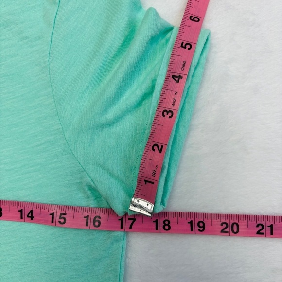 L.L. Bean Women’s Organic Cotton Tee, Split Neck, Short-Sleeve, Fresh Mint/Green - Picture 8 of 9